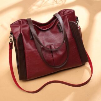 Large Capacity Handbags Women Soft Leather Shoulder Crossbody Bag Ladies Bucket Bags