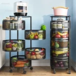 Round Shape Vegetable Basket Kitchen Storage Racks