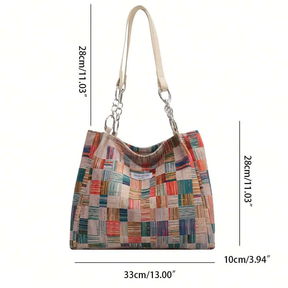 Ladies Tote Shoulder Nice Design Bag Premium Quality Large Capacity Handbag - Image 4