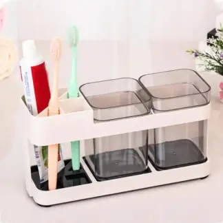 Creative Bathroom Toothbrush Holder Single Cup and Double Cup Toothpaste Holder
