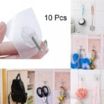 10 Pieces Adhesive Single Wall Hook