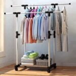Stainless Steel Double Pole Clothes Rack