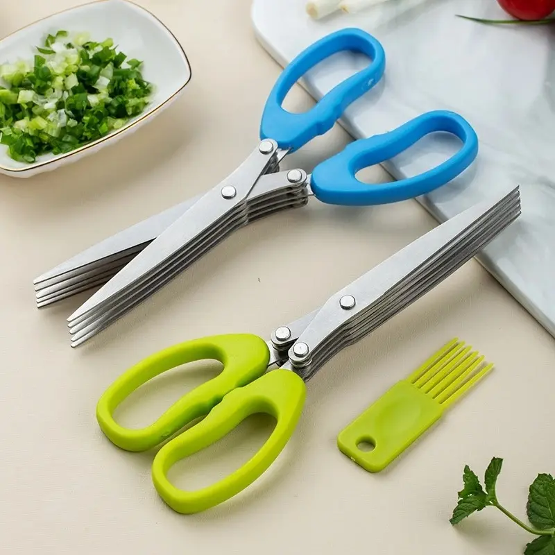 Multi-Functional Stainless Steel Five Blade Kitchen Scissor - Image 2