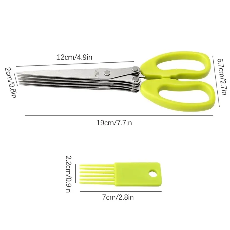 Multi-Functional Stainless Steel Five Blade Kitchen Scissor - Image 4