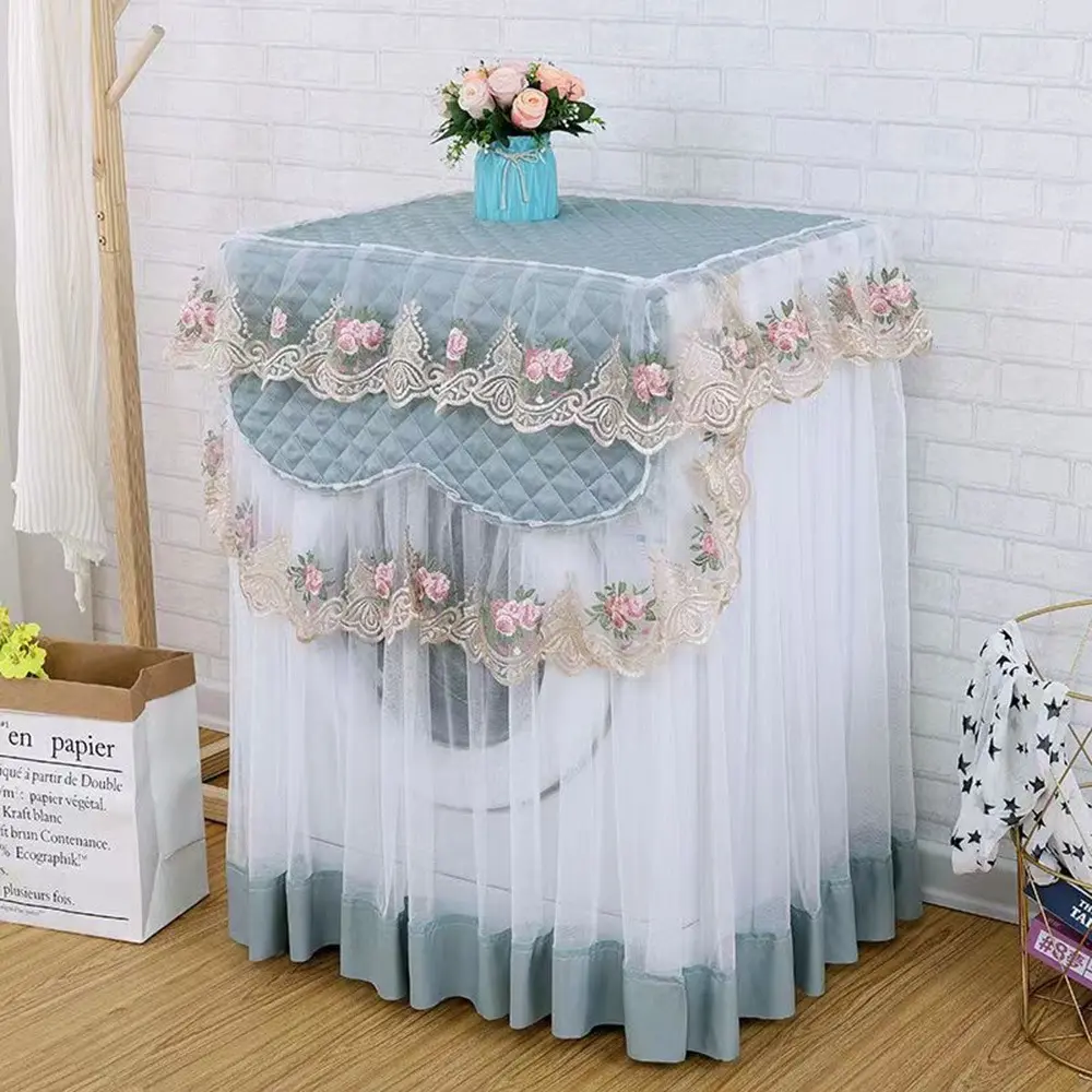 Lace Ruffles Floral Washing Machine Cover - Image 5