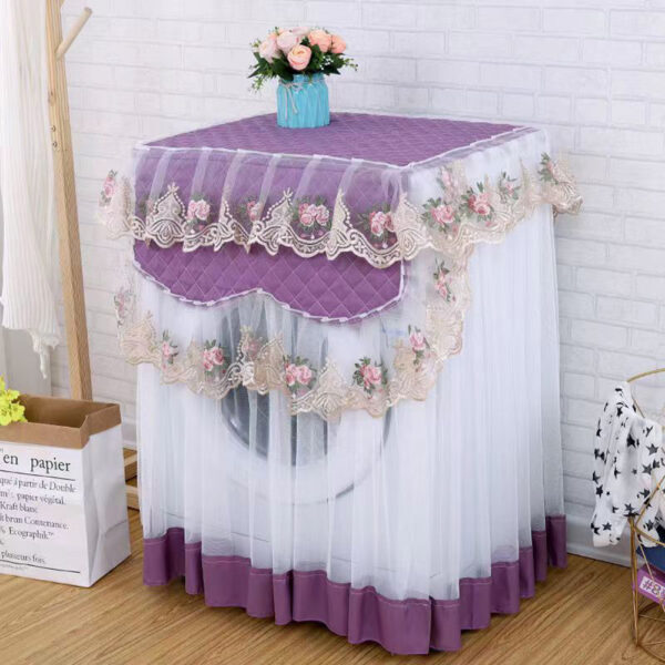 Lace Ruffles Floral Washing Machine Cover