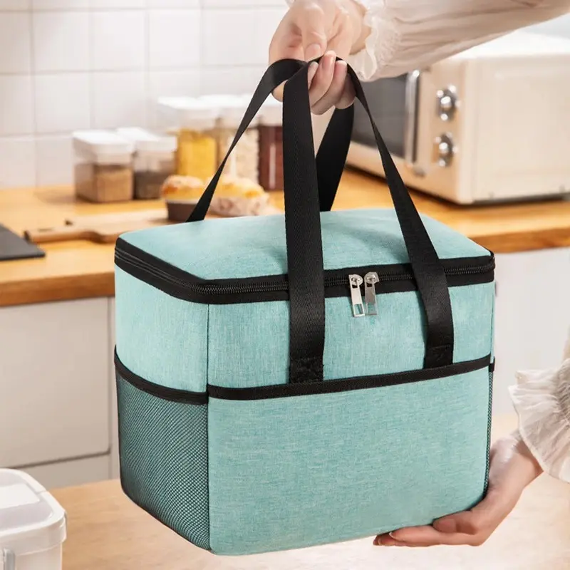 Square Aluminum Insulated Lunch Bag - Image 4