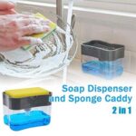 2-in-1 Soap Dispenser Press Liquid Pump with Sponge Holder
