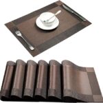 6 pcs Set Rectangular Shaped Dining Table Mat
