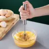 Stainless Steel Hand Pressure Rotating Eggbeater