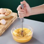 Stainless Steel Hand Pressure Rotating Eggbeater