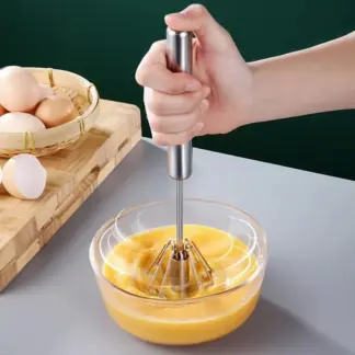 Stainless Steel Hand Pressure Rotating Eggbeater