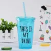 Acrylic Water Drinking Cup With Lid