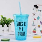 Acrylic Water Drinking Cup With Lid