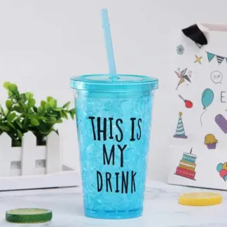 Acrylic Water Drinking Cup With Lid