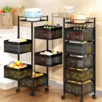 Square Shape Vegetable Basket Kitchen Storage Rack
