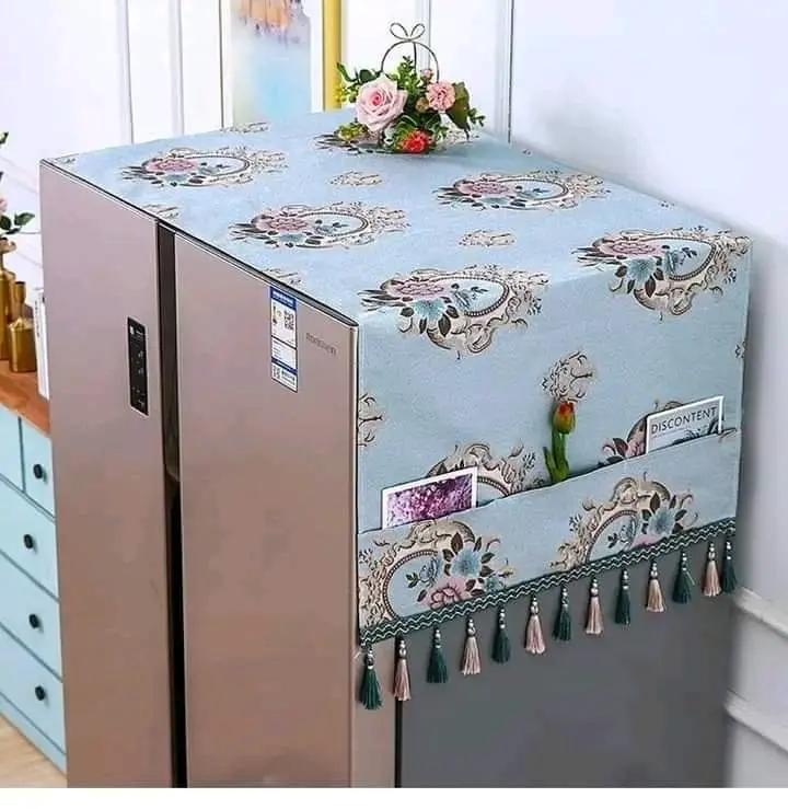 High Quality Cotton Dust Proof Fridge Cover Refrigerator Dust Cover - Image 2