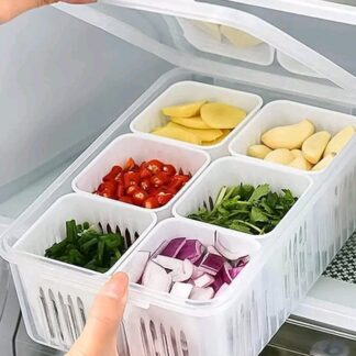 6 Grids Refrigerator Storage Box
