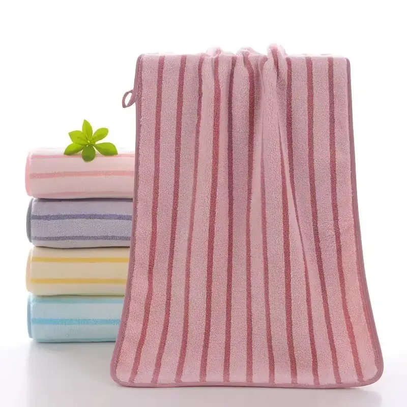 Elegant Striped Absorbent Bathing Towel - Image 6