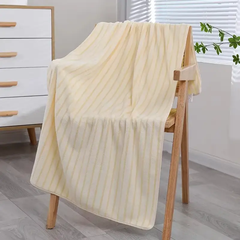 Elegant Striped Absorbent Bathing Towel - Image 13