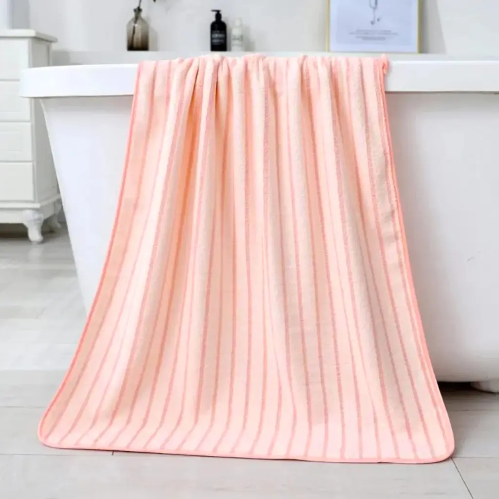 Elegant Striped Absorbent Bathing Towel - Image 2