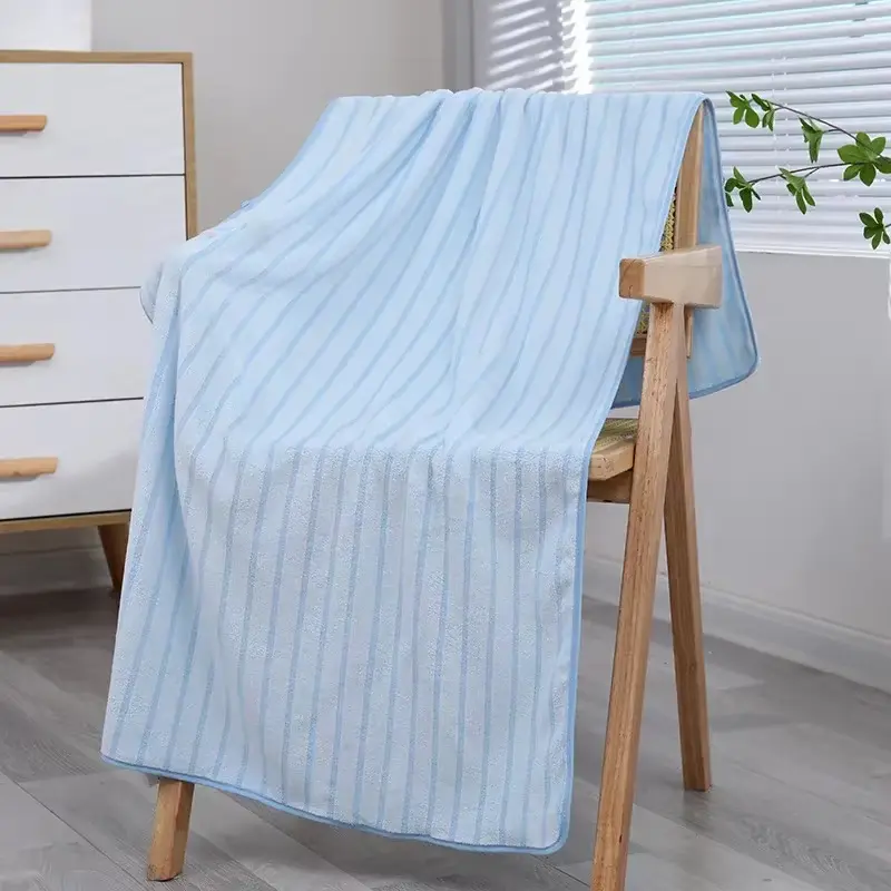 Elegant Striped Absorbent Bathing Towel - Image 8