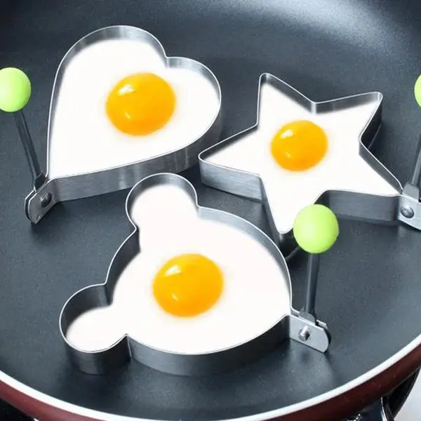 3 pcs Set Stainless Steel Egg & Pancake Mold - Image 2