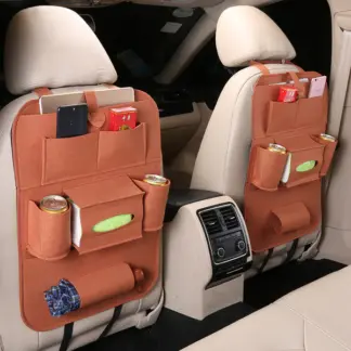 2 Pcs Car Back Seat Hanging Storage Bag with Multiple Pockets