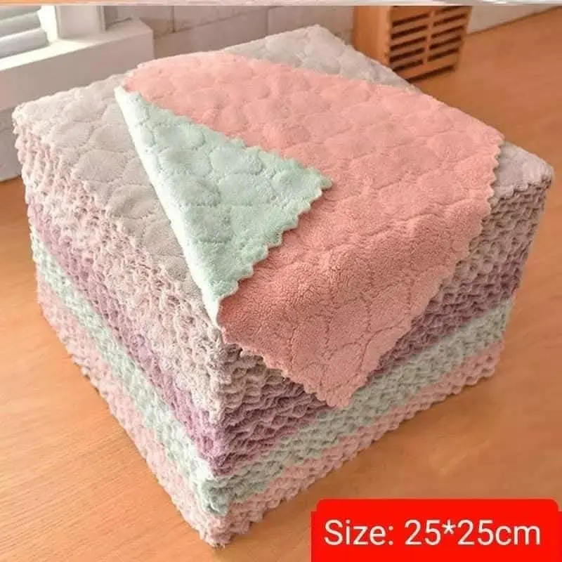 4 Pcs Set Multipurpose Microfiber Cleaning Mini Towel - Image 2