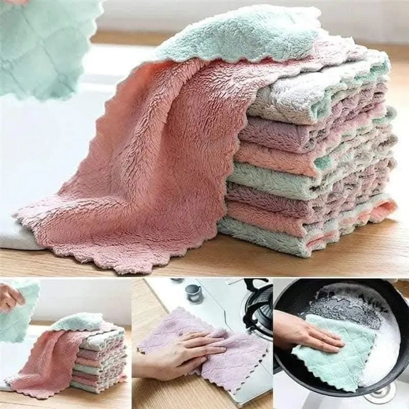 4 Pcs Set Multipurpose Microfiber Cleaning Mini Towel