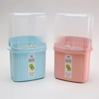 Compact Kitchen Utensil Storage Rack with Dustproof Lid