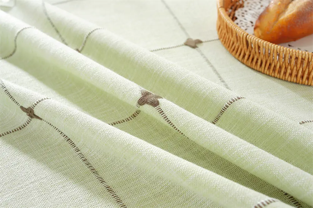 Geometric Grid Tassel Tablecloth Modern Dining Table Cover - Image 8