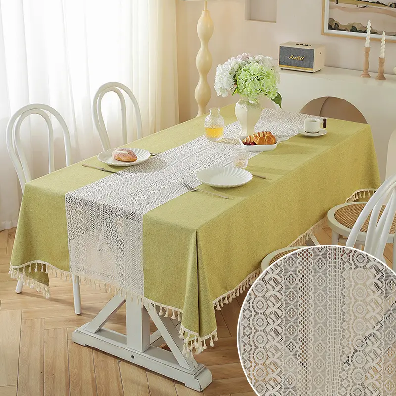 Lace Runner Style Dining Table Cover Elegant Decorative Luxury Tablecloth