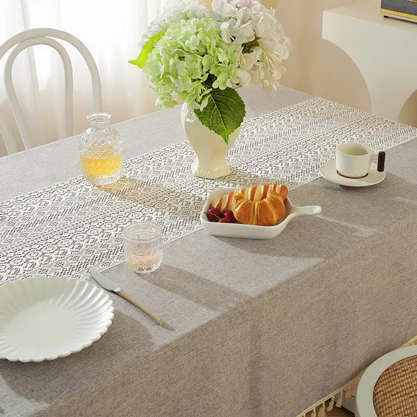 Lace Runner Style Dining Table Cover Elegant Decorative Luxury Tablecloth - Image 5