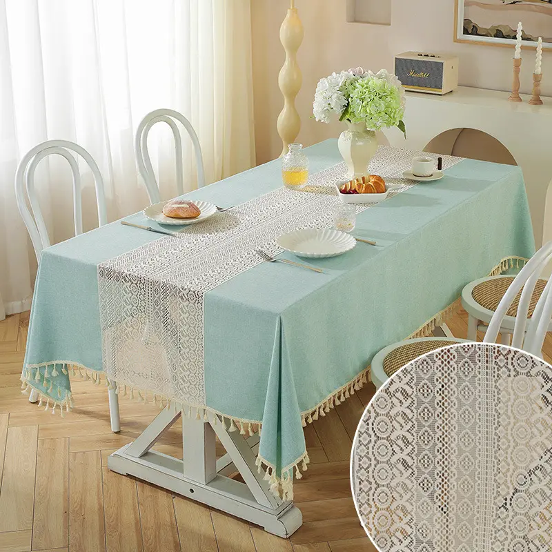 Lace Runner Style Dining Table Cover Elegant Decorative Luxury Tablecloth - Image 4