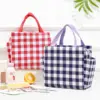 Oxford Check Insulated Lunch Bag
