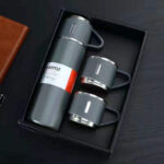 Premium Insulated Vacuum Flask with 3 Cups – 500 ml