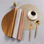 6 Pcs Set Round Braided Table Mat Placemat