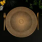 6 Pcs Set Round Hollow Mandala Table Mat Placemat