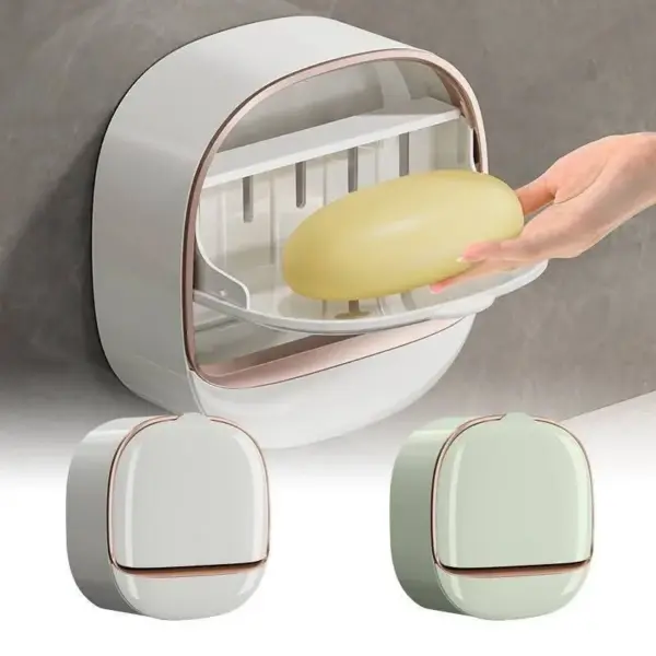 Wall-Mounted Soap Case with Lid