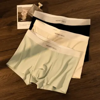 Money Rich Men's Breathable Boxer Briefs Underwear 3 PCS Set